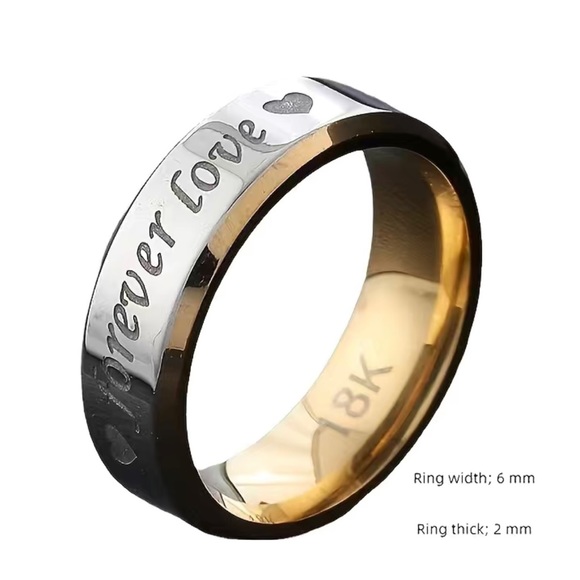 NWT! Forever heart Stainless Steel Rings - Picture 1 of 4